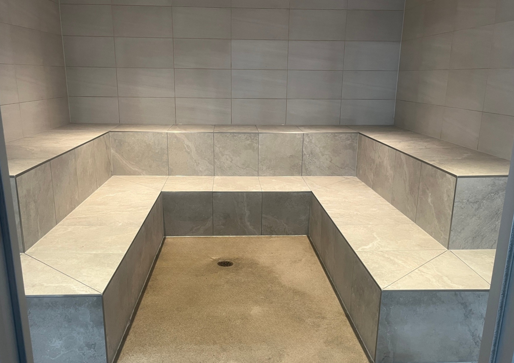 Example of steam room upgrade