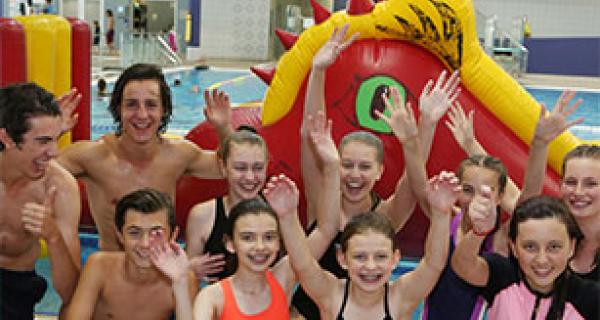 Group of children and instructors in the chill zone