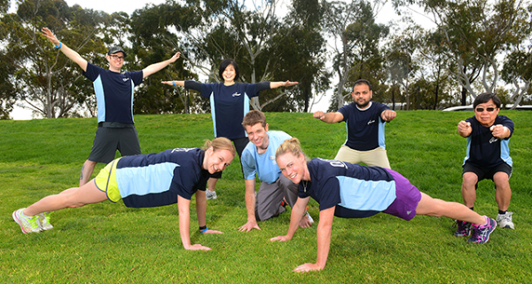 Outdoor group fitness