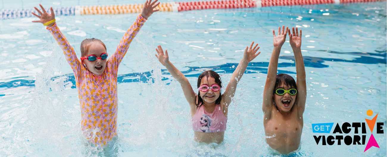 photo of kids in pool