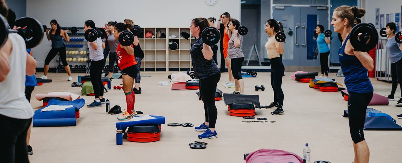 Body pump Group Fitness class 